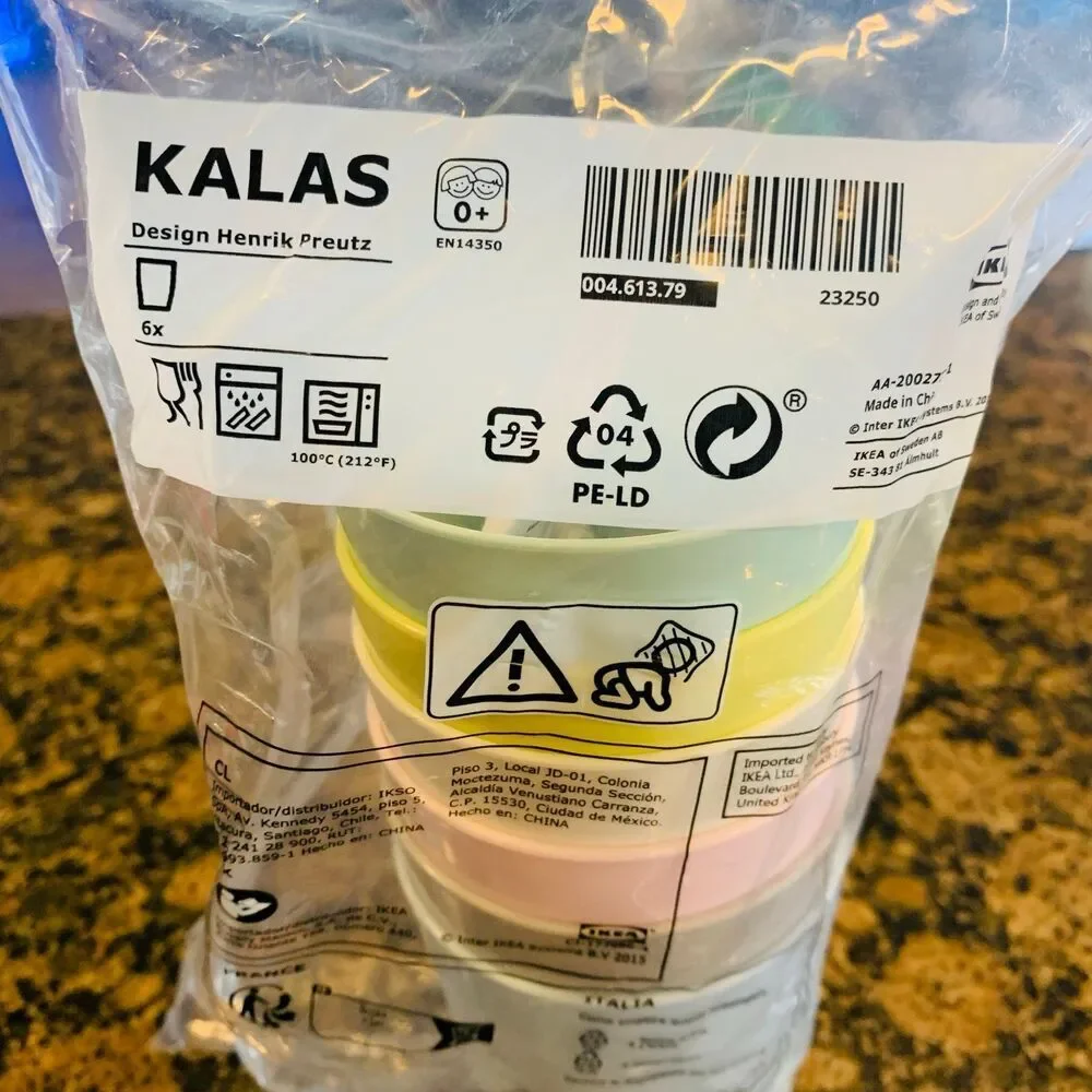IKEA KALAS Toddler/Little Kids & Kids Tumbler Cups 6-Pack Set, mixed colors